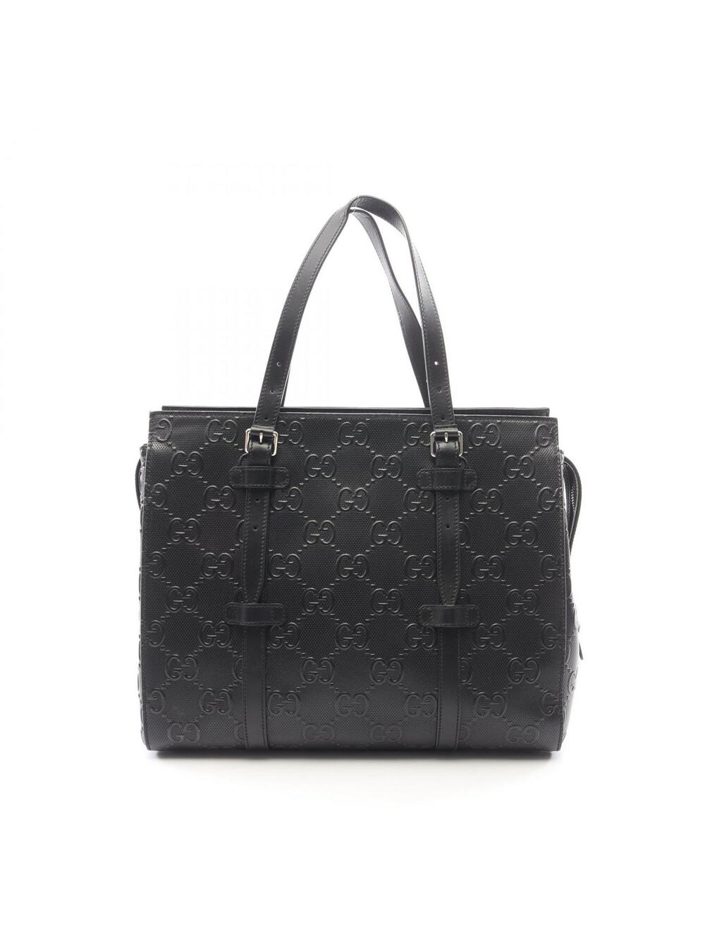 Gucci Gg Emboss Tote Bag Leather Black #279599G14B